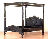 Kabak Gothic Canopy Solid Mango Wooden Bed