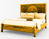 Dynasty Mughal Hand Carved Solid Wooden 4-Piece Bedroom Set