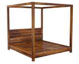 Texan Solid Mango Wood Traditional Platform Bed / Bedroom Set
