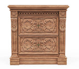 Sasha Hand Carved Solid Wooden Tufted 5-pc Bedroom Set