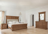 Sasha Hand Carved Solid Wooden Tufted 5-pc Bedroom Set