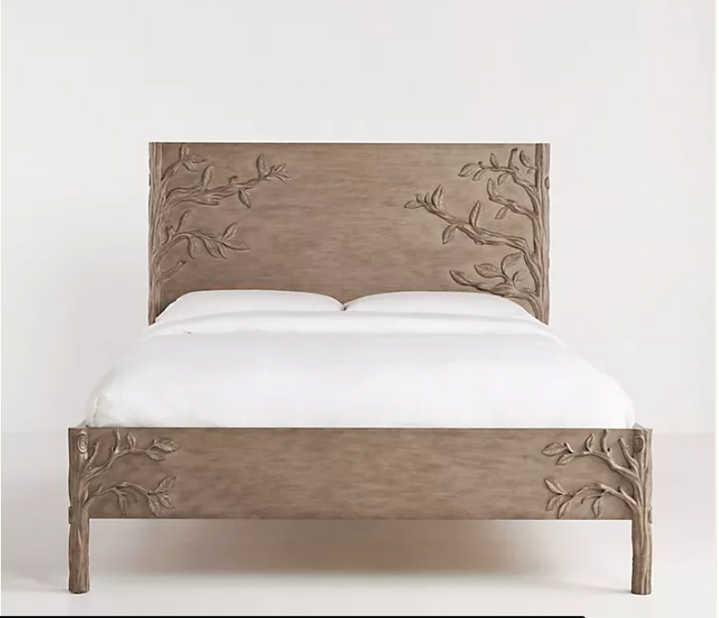 Hand Carved Ornithology Bed