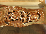 Royal Gold Leaf Hand Carved  Bed