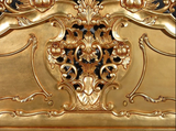 Royal Gold Leaf Hand Carved  Bed