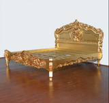 Royal Gold Leaf Hand Carved  Bed