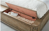 Romana Rustic Solid Wooden Platform Bed with Storage