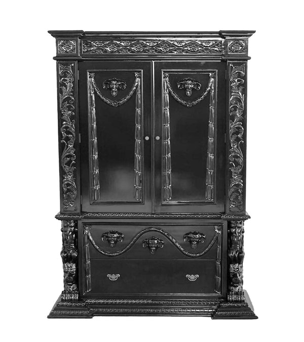 Daze Hand Carved Gothic Wardrobe Armoire