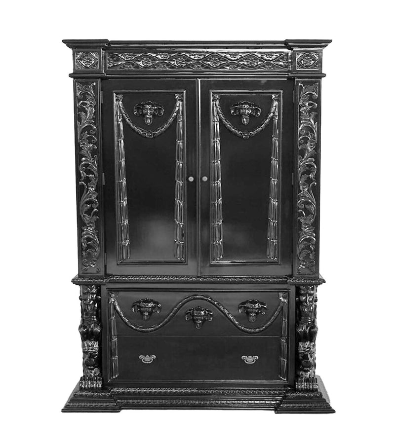 Daze Hand Carved Gothic Wardrobe Armoire