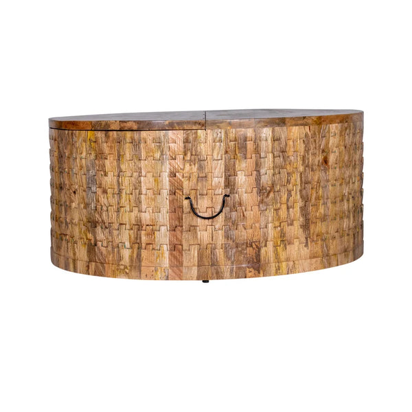 Nature's Grace Round Coffee Table With Storage