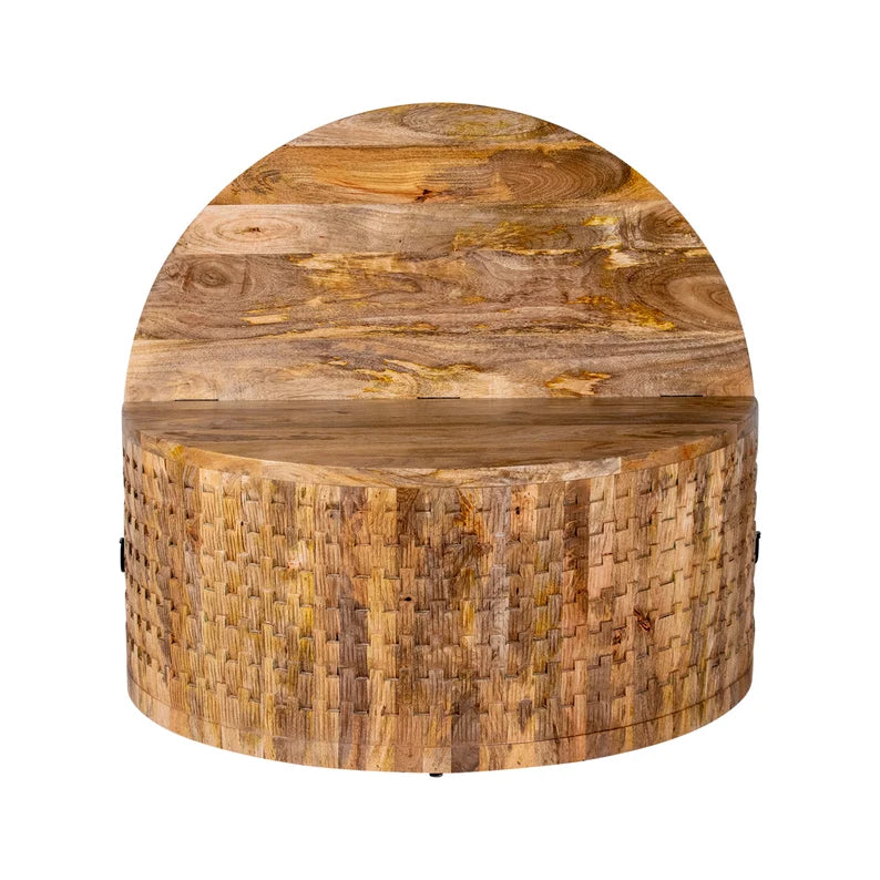 Nature's Grace Round Coffee Table With Storage