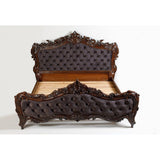 CLASSICO Solid Mango Wood Hand Carved Bed