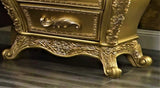 Reyna Metallic Antique Gold Traditional Night Stand