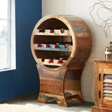 Wooden Wine Bar Cabinet Rack