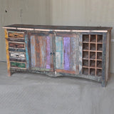 Rustica Multicolored Wooden Sideboard