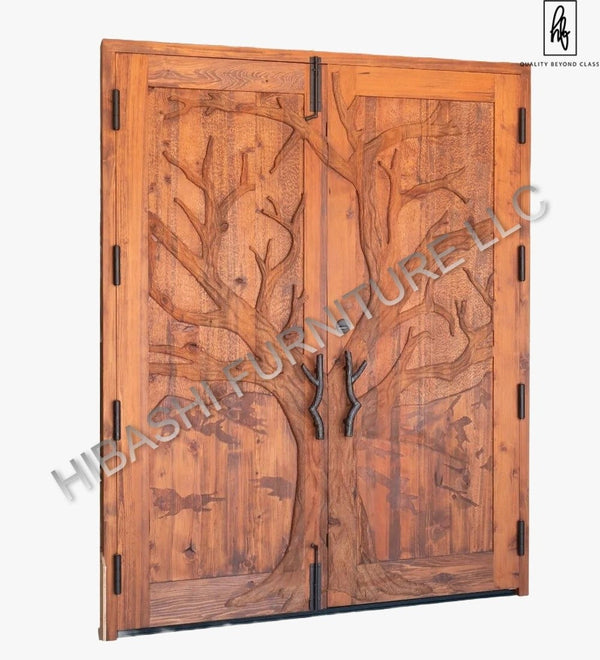 PUNO Hand Carved Custom Double Doors