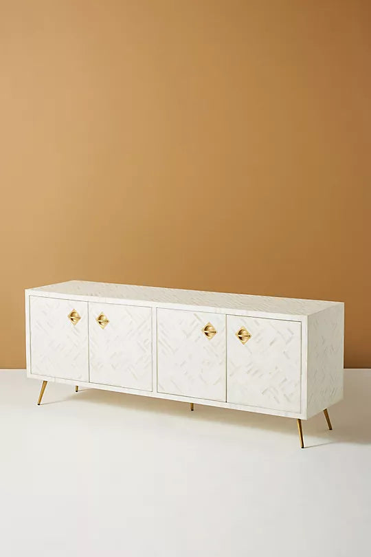 Zallaq Bone Inlay Media Console