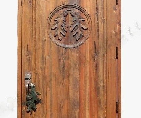 BANAWE Hand Carved Oak Leaf Door