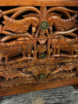 Shajahan Deer Hand Carved Bedside Table