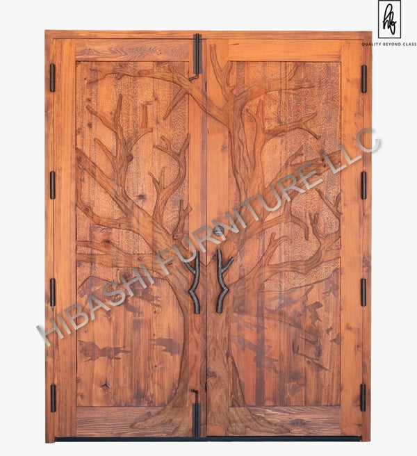 PUNO Hand Carved Custom Double Doors