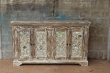 French Arched Wood Sideboards with Mirrored Doors