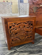 Hand Carved Indian Shajahan Bed Frame Indian Bed/bedside