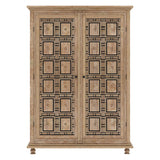 KARINA Traditional Solid Wood Armoire Wardrobe With 4 Drawers