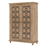 KARINA Traditional Solid Wood Armoire Wardrobe With 4 Drawers