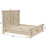 Nebula Traditional Style Rustic Solid Wood Platform Bed