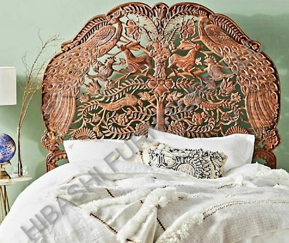 Hand Carved Indian Shajahan Bed Frame Indian Bed/bedside