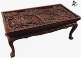 Zwina Hand Carved Mango Wood 8 Seater Dining Table Set