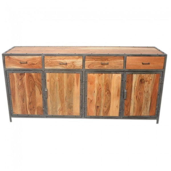 Angle Metal And Timber Sideboard XL Natural-180-40-90