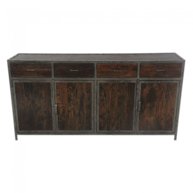 Angle Metal And Timber Sideboard XL Chocolate 180-40-90