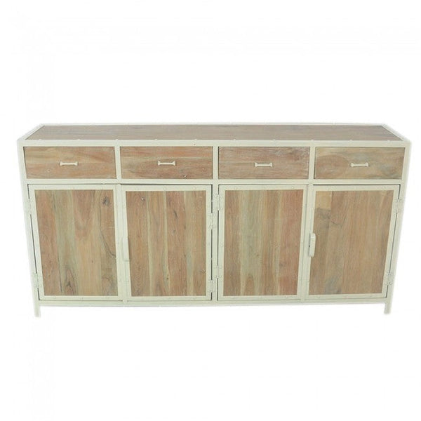 Angle Metal And Timber Sideboard XL White Wash 180-40-90
