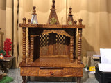 Hand Carved wooden Temple / Puja Ghar / Hand Made Indian Temple