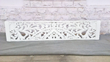 Amani Hand Carved Indian Solid wooden bed frame White