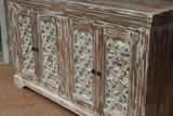 French Arched Wood Sideboards with Mirrored Doors