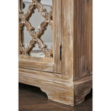 French Arched Wood Sideboards with Mirrored Doors