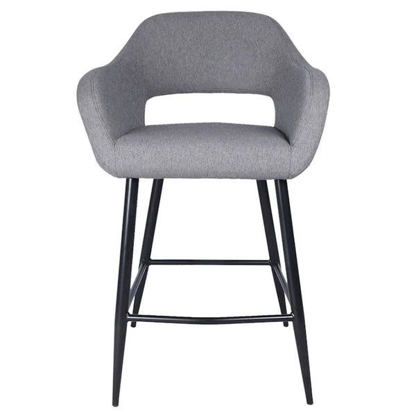 KALAW Dark Grey Upolstered Counter Stool