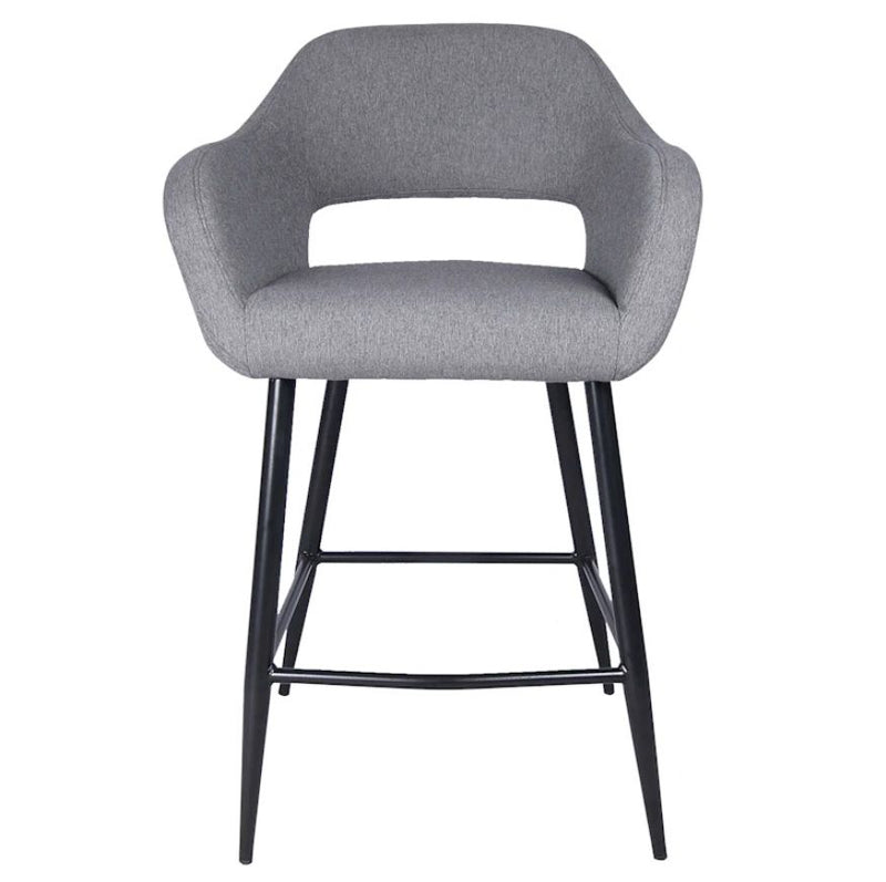 KALAW Dark Grey Upolstered Counter Stool