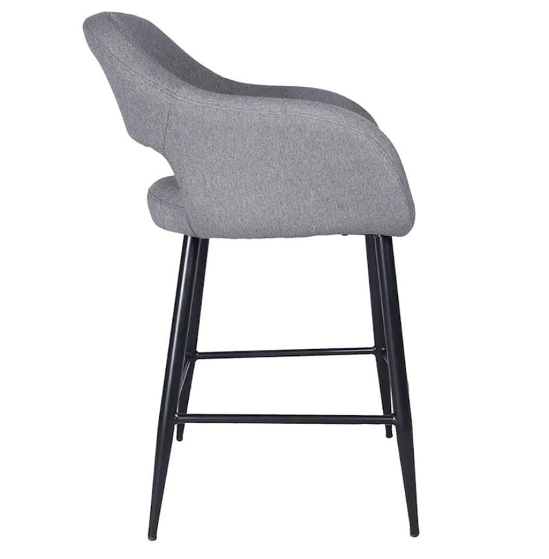 KALAW Dark Grey Upolstered Counter Stool