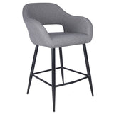 KALAW Dark Grey Upolstered Counter Stool