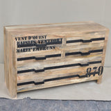 Earth Wood Industrial Chest of Drawers