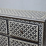 Pandora Bone Inlay Painted Chest of Drawers