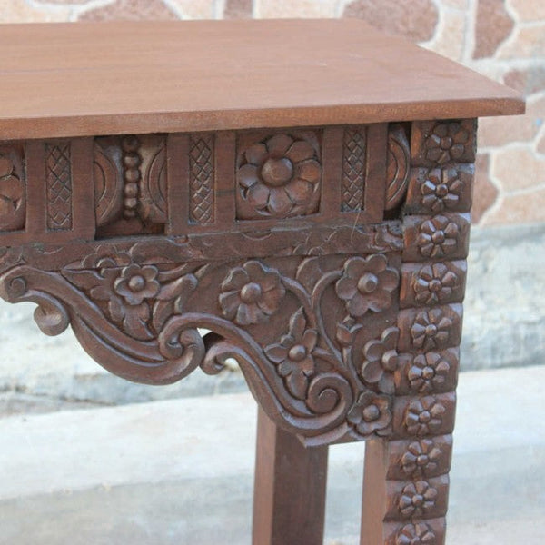 Antique Hand Carved Hall Table