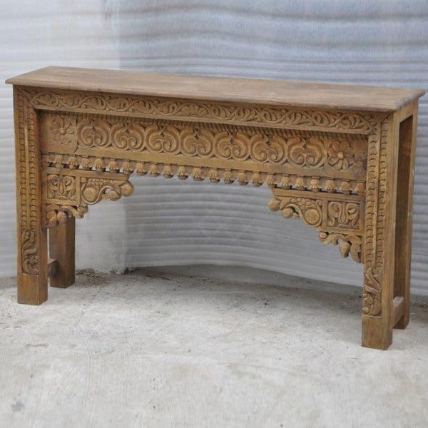 Antique Hand Carved Hall Table