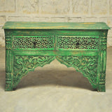 Mesa de salón estilo Mehrab tallada con cajones