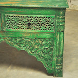 Mesa de salón estilo Mehrab tallada con cajones