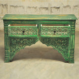 Mesa de salón estilo Mehrab tallada con cajones