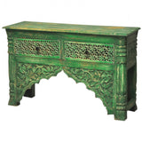 Mesa de salón estilo Mehrab tallada con cajones