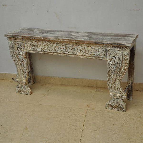 Antique Hand Carved Hall Table